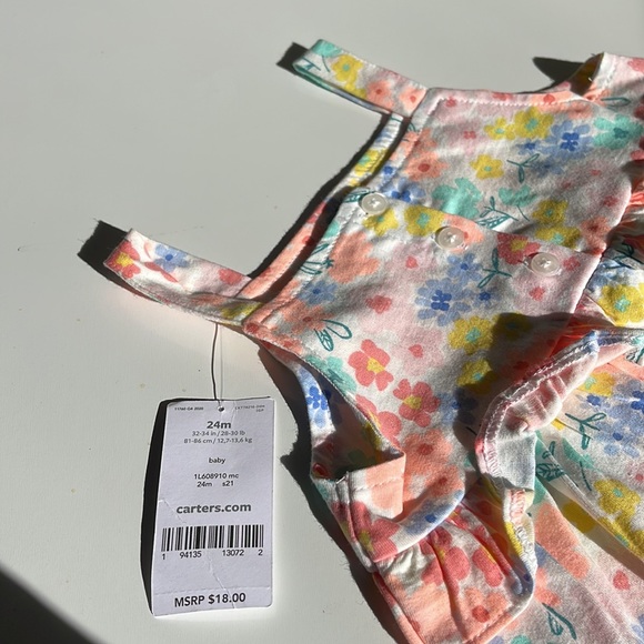 Carter’s floral tank top romper - Picture 5 of 5